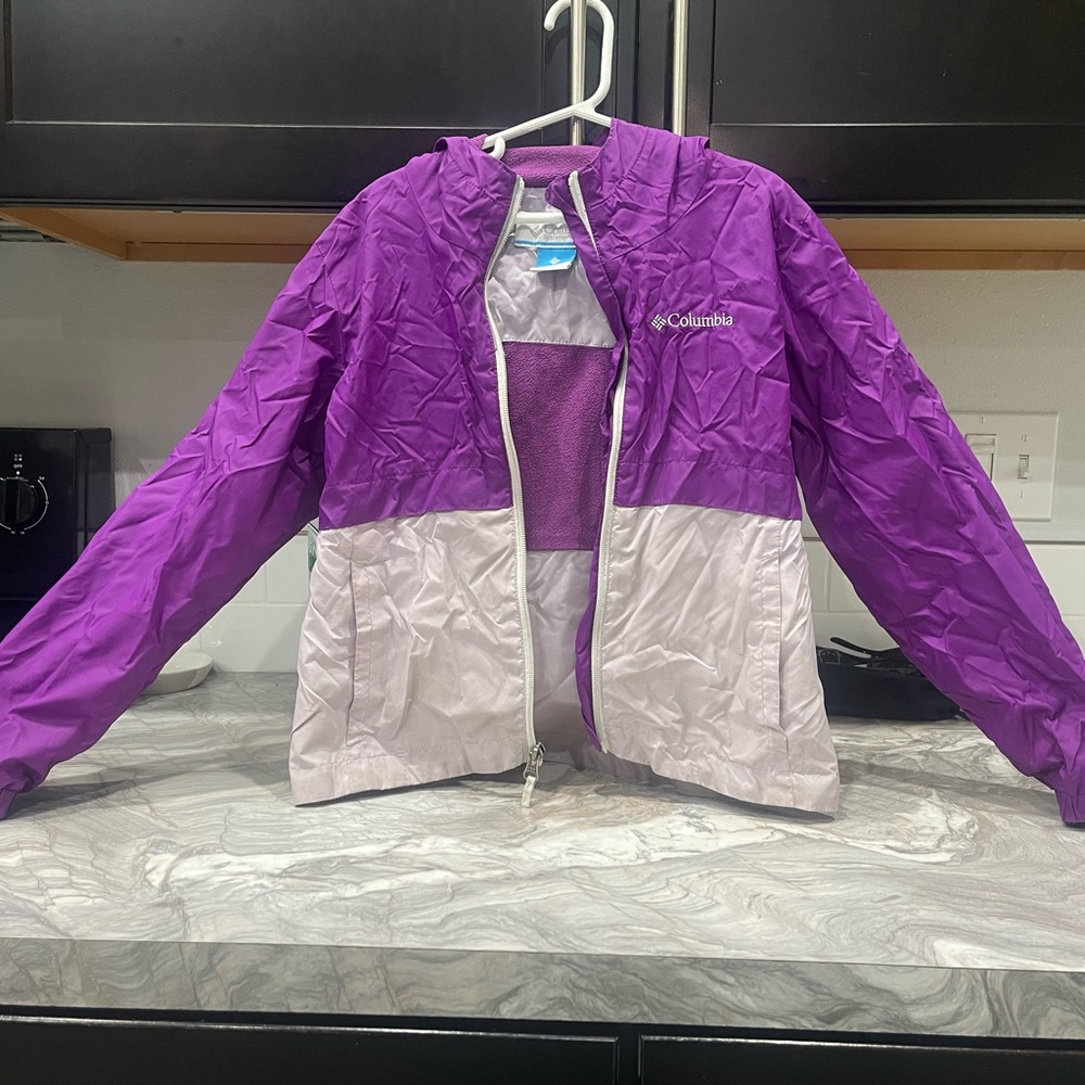 Columbia Violet and Light Gray Windbreaker